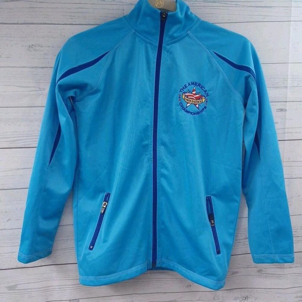 American Cheer and Dance Championships National Full Zip Jacket Blue Sz Small